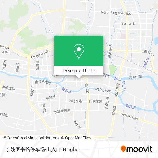 余姚图书馆停车场-出入口 map