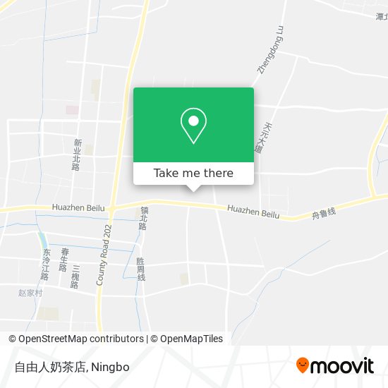 自由人奶茶店 map