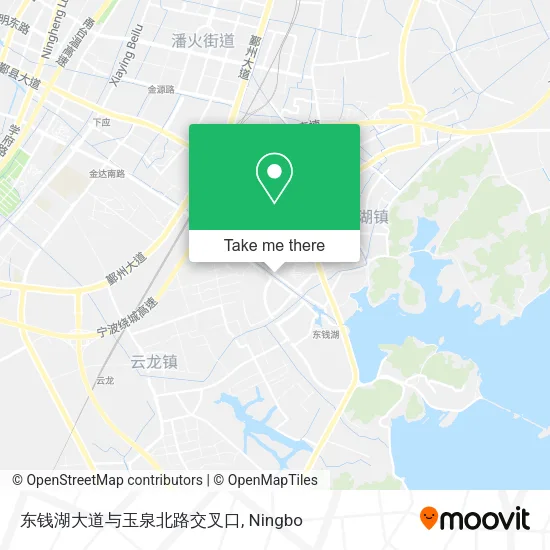 东钱湖大道与玉泉北路交叉口 map
