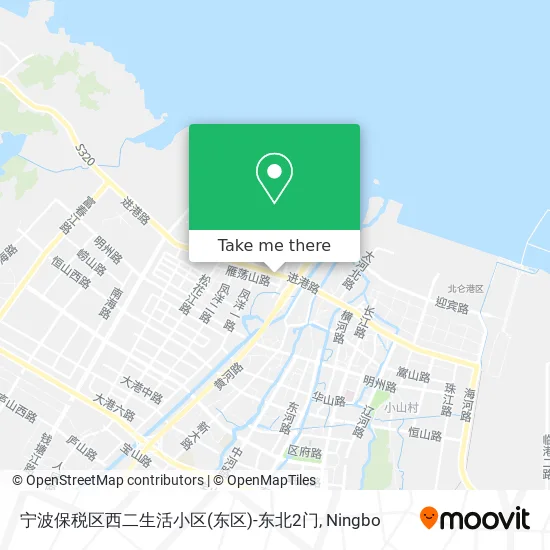 宁波保税区西二生活小区(东区)-东北2门 map