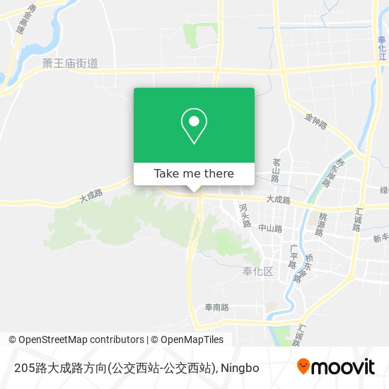 205路大成路方向(公交西站-公交西站) map