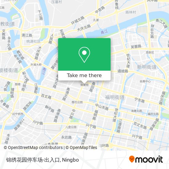 锦绣花园停车场-出入口 map