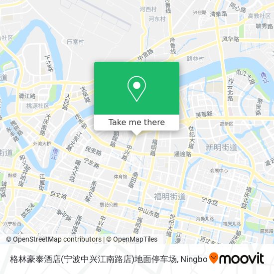 格林豪泰酒店(宁波中兴江南路店)地面停车场 map