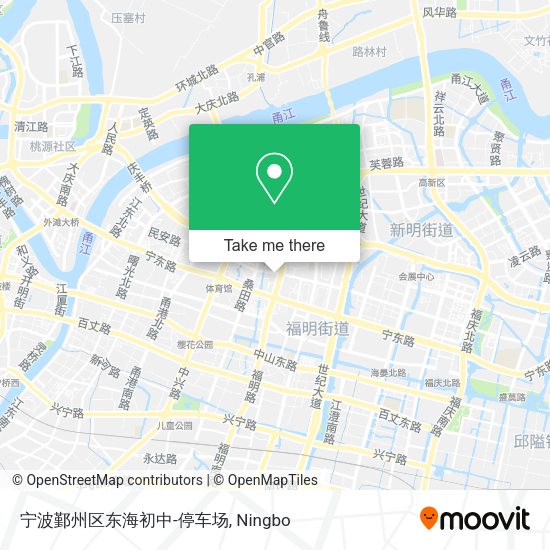 宁波鄞州区东海初中-停车场 map