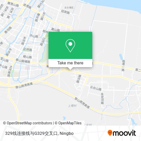 329线连接线与G329交叉口 map