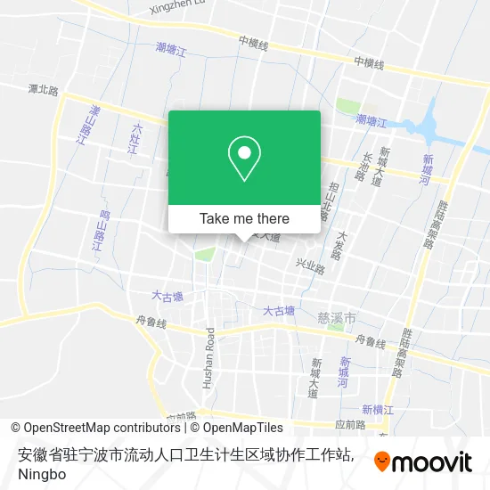 安徽省驻宁波市流动人口卫生计生区域协作工作站 map