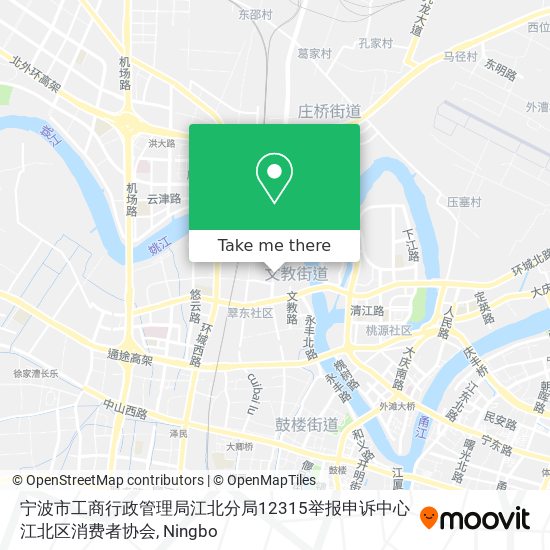 宁波市工商行政管理局江北分局12315举报申诉中心江北区消费者协会 map