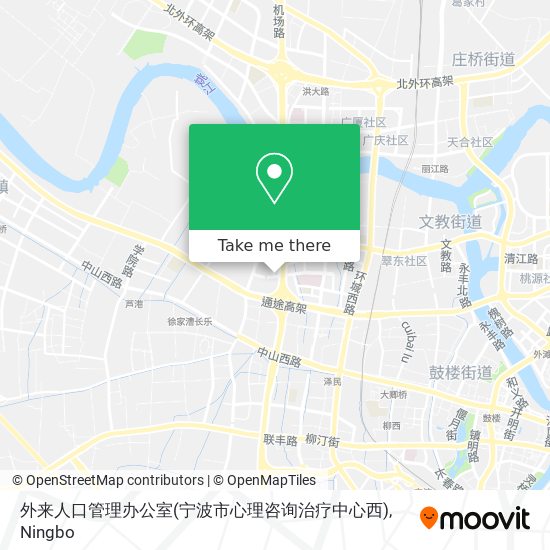 外来人口管理办公室(宁波市心理咨询治疗中心西) map