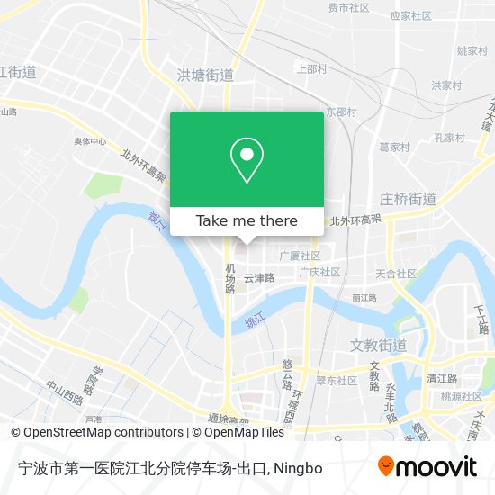宁波市第一医院江北分院停车场-出口 map