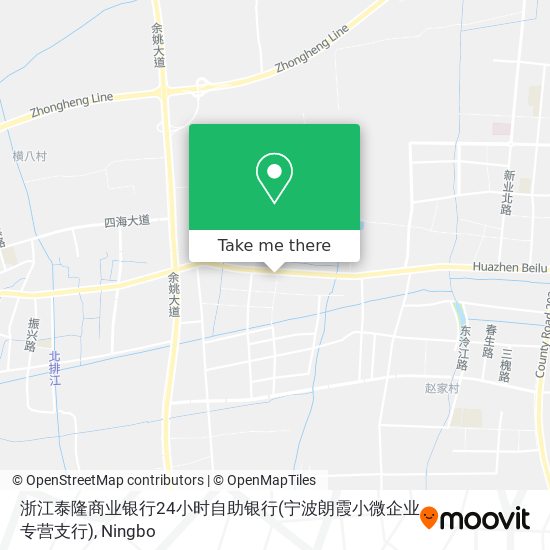 浙江泰隆商业银行24小时自助银行(宁波朗霞小微企业专营支行) map