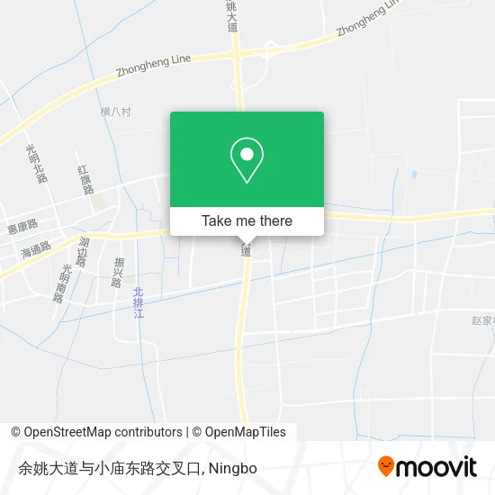 余姚大道与小庙东路交叉口 map