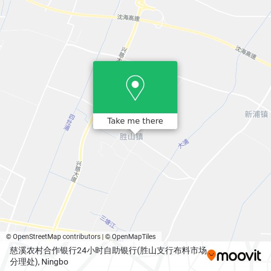 慈溪农村合作银行24小时自助银行(胜山支行布料市场分理处) map