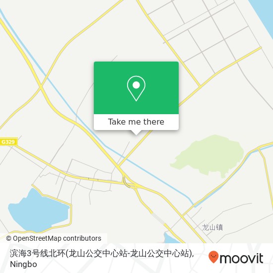 滨海3号线北环(龙山公交中心站-龙山公交中心站) map