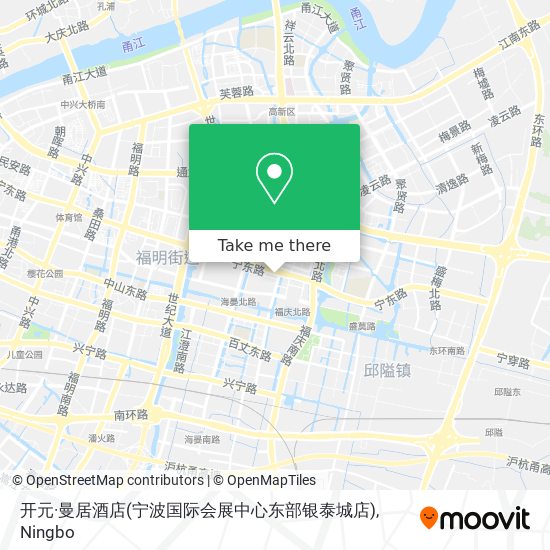 开元·曼居酒店(宁波国际会展中心东部银泰城店) map