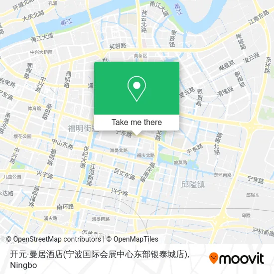 开元·曼居酒店(宁波国际会展中心东部银泰城店) map