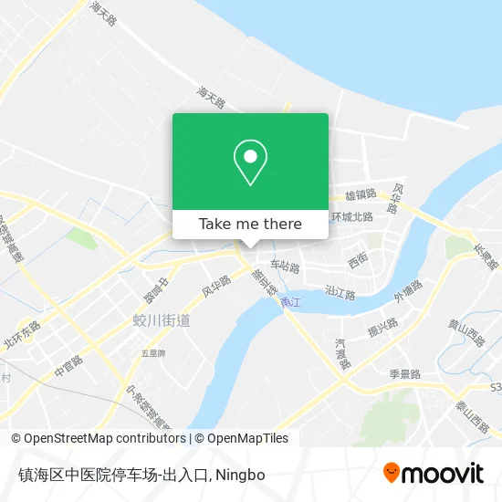 镇海区中医院停车场-出入口 map