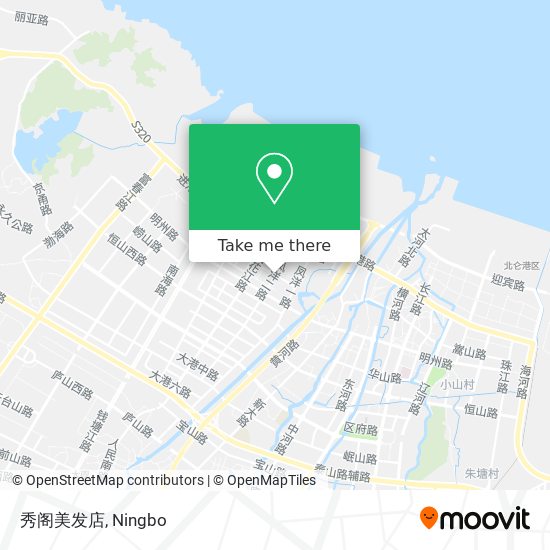 秀阁美发店 map