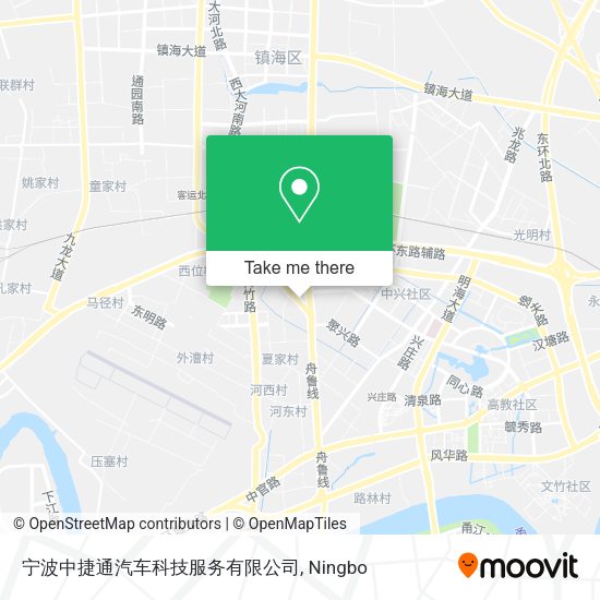 宁波中捷通汽车科技服务有限公司 map