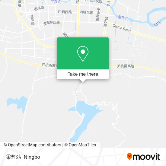 梁辉站 map