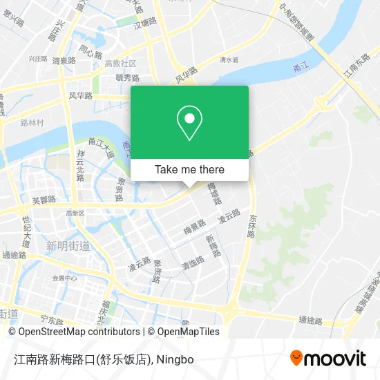江南路新梅路口(舒乐饭店) map