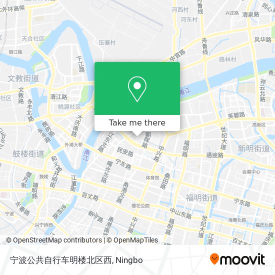 宁波公共自行车明楼北区西 map