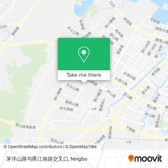 茅洋山路与甬江南路交叉口 map