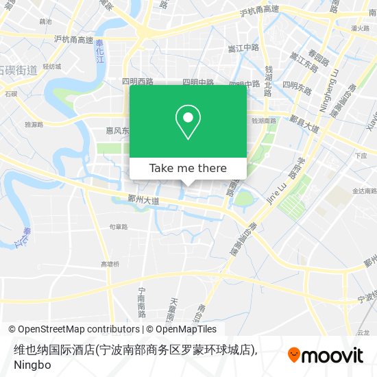 维也纳国际酒店(宁波南部商务区罗蒙环球城店) map