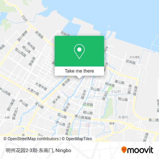 明州花园2-3期-东南门 map
