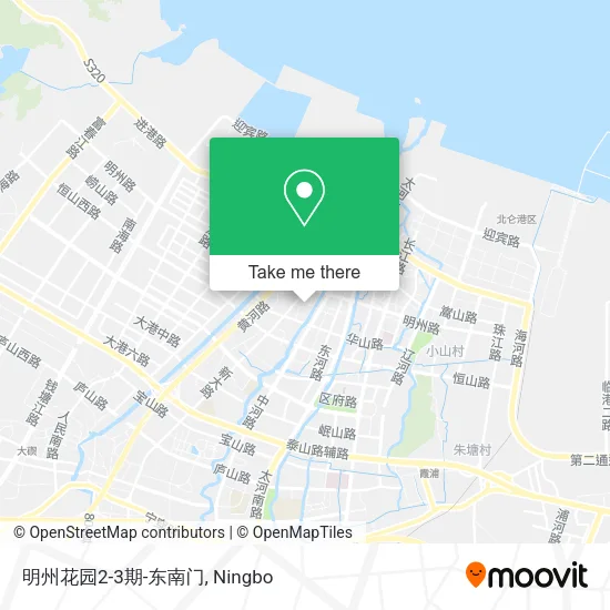 明州花园2-3期-东南门 map