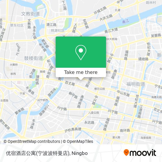 优宿酒店公寓(宁波波特曼店) map