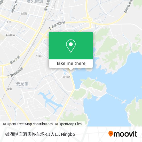 钱湖悦庄酒店停车场-出入口 map