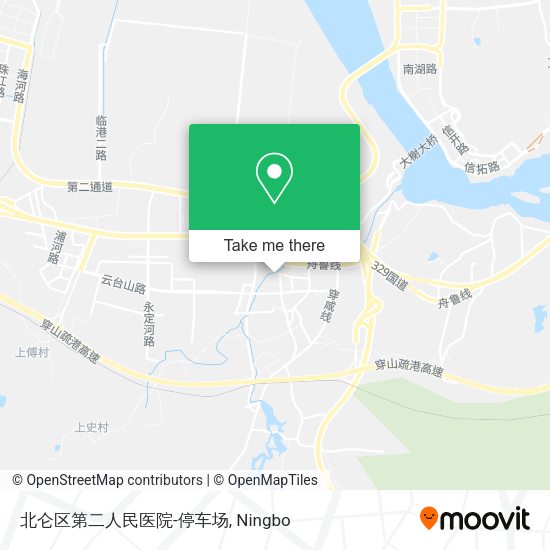 北仑区第二人民医院-停车场 map