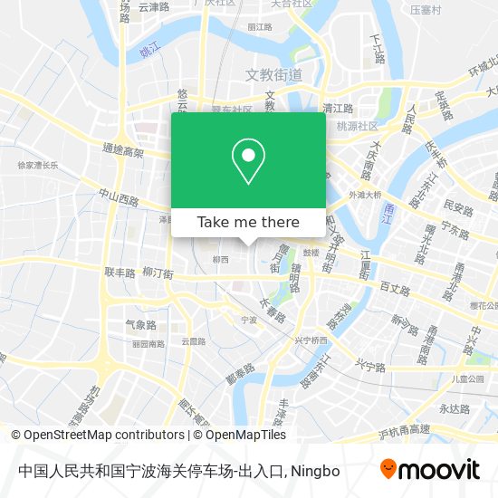 中国人民共和国宁波海关停车场-出入口 map