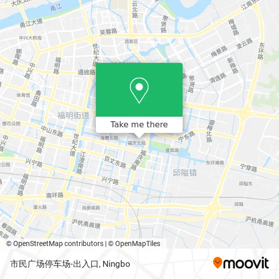市民广场停车场-出入口 map