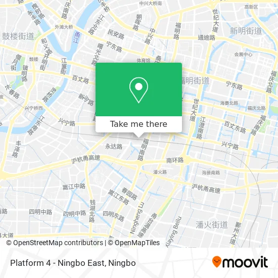 Platform 4 - Ningbo East map