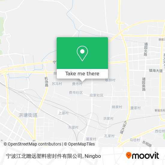 宁波江北瞻远塑料密封件有限公司 map