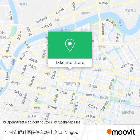 宁波市眼科医院停车场-出入口 map