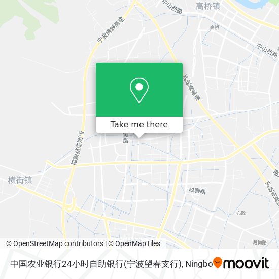 中国农业银行24小时自助银行(宁波望春支行) map