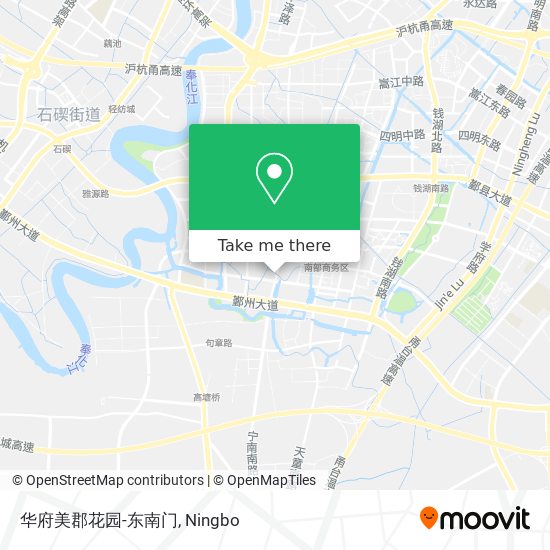 华府美郡花园-东南门 map