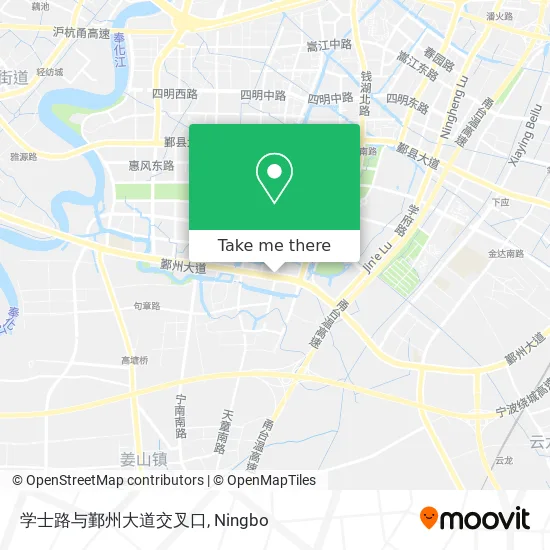 学士路与鄞州大道交叉口 map