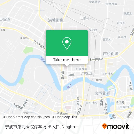 宁波市第九医院停车场-出入口 map