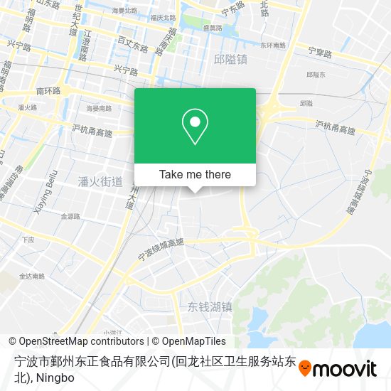 宁波市鄞州东正食品有限公司(回龙社区卫生服务站东北) map