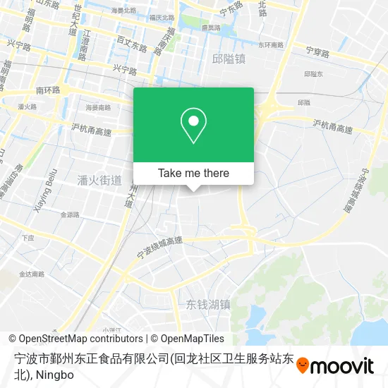 宁波市鄞州东正食品有限公司(回龙社区卫生服务站东北) map