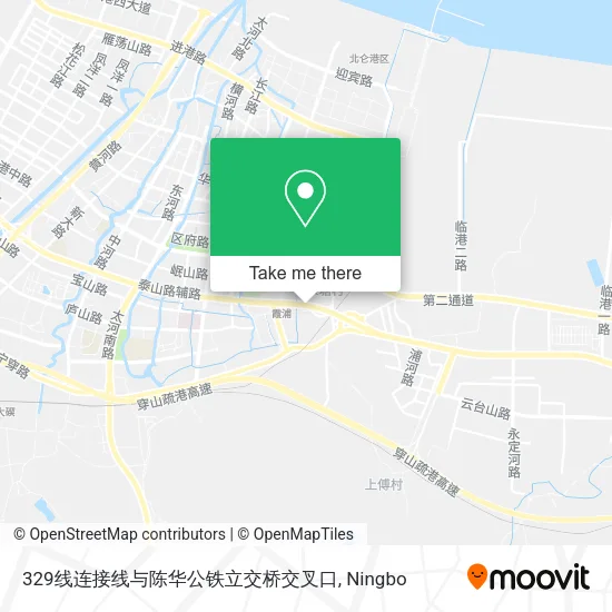 329线连接线与陈华公铁立交桥交叉口 map
