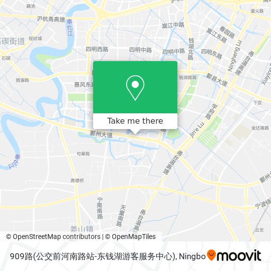 909路(公交前河南路站-东钱湖游客服务中心) map