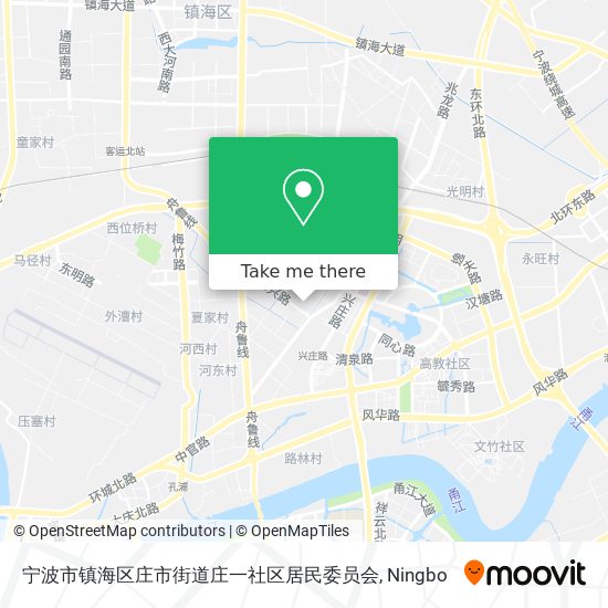 宁波市镇海区庄市街道庄一社区居民委员会 map