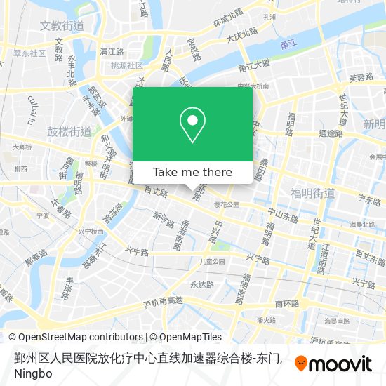 鄞州区人民医院放化疗中心直线加速器综合楼-东门 map