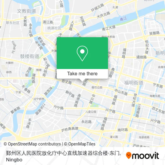 鄞州区人民医院放化疗中心直线加速器综合楼-东门 map