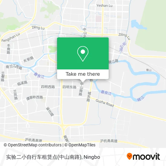 实验二小自行车租赁点(中山南路) map