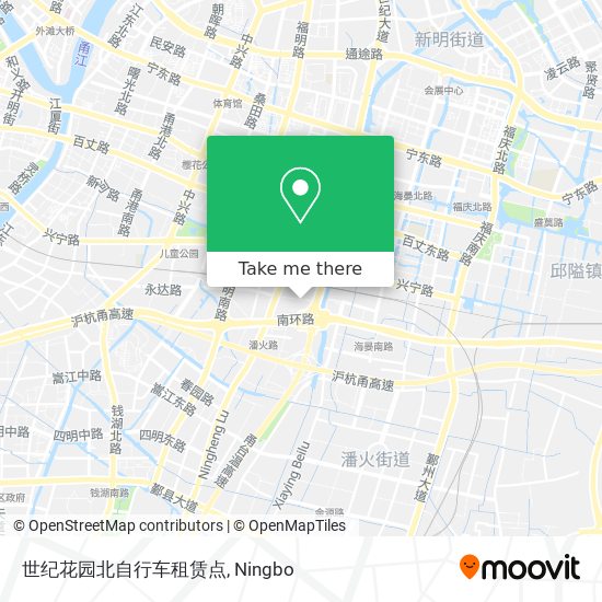 世纪花园北自行车租赁点 map